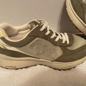 Ryka Olive and Cream Athletic Shoes
